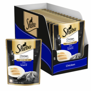 Sheba Fine Adult Wet Cat Food, Chicken Premium Loaf 70g